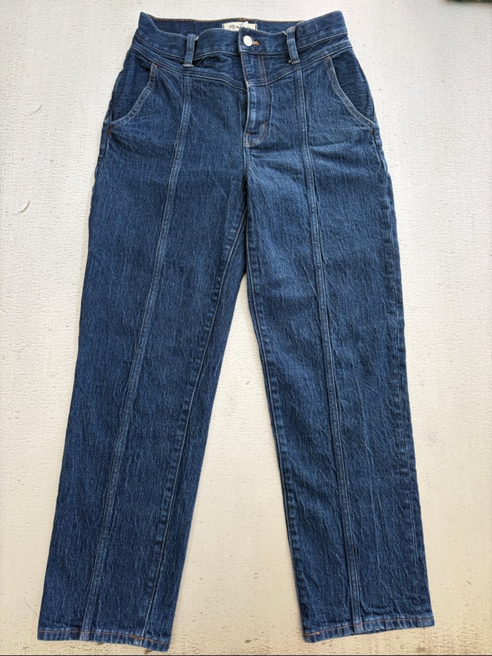 Madewell Perfect Vintage Straight, Dark Blue Straight Jean